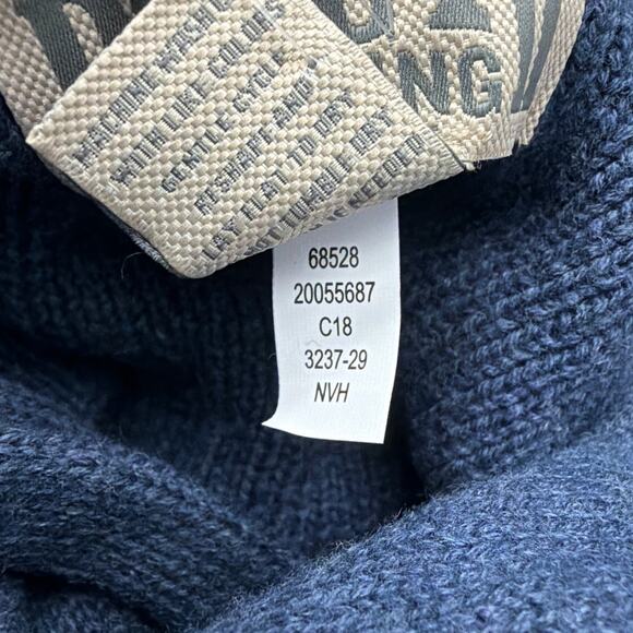 Duluth Trading Sweater Mens 2XL High Neck Infantry Wool Blend Shawl Collar Blue - Picture 4 of 10